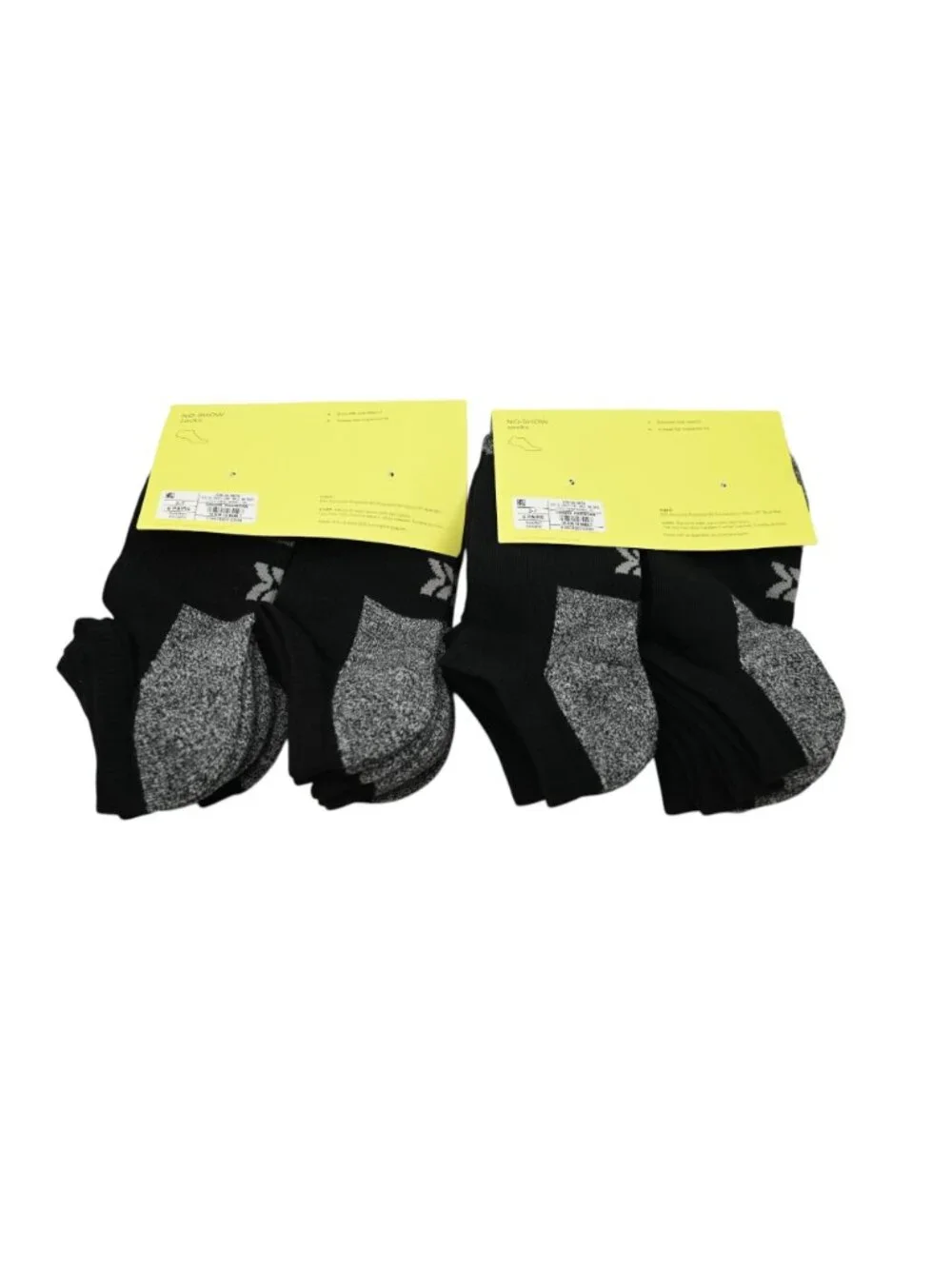 NWT All In Motion Lot of 2 6 Pair No Show Athletic Socks Kids Sz 3-7 L Black